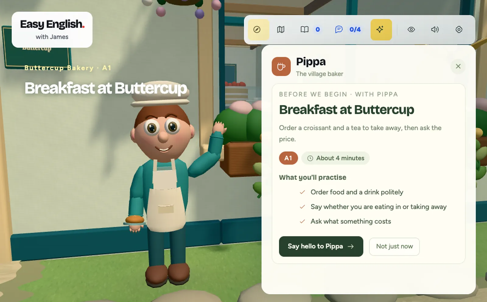 A conversation with Pippa at the bakery: Breakfast at Buttercup